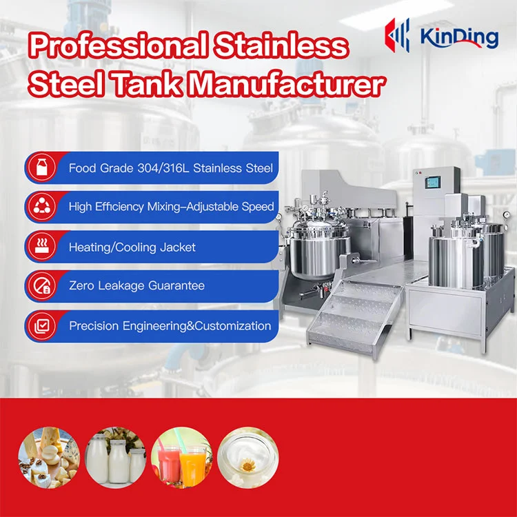 Hydraulic Lifting Mixing Emulsifying Tank