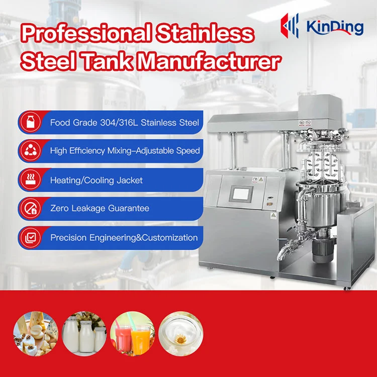 Hydraulic Lifting Mixing Emulsifying Tank